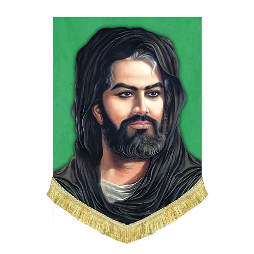 کتیبه مخمل شمایل امام حسین (ع)