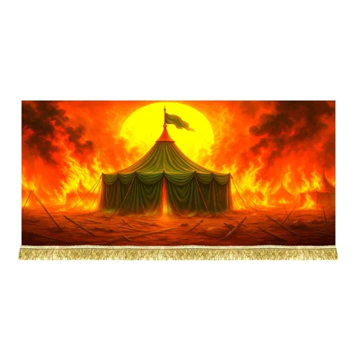 کتیبه نقاشی خیمه امام حسین