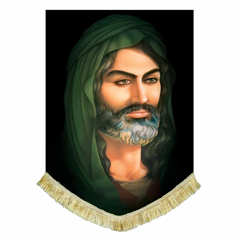 کتیبه مخمل تمثال امام حسن (ع)