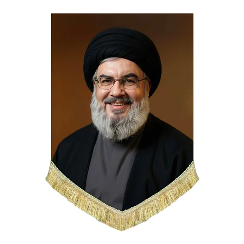 کتیبه مخمل تصویر شهید سید حسن نصرالله