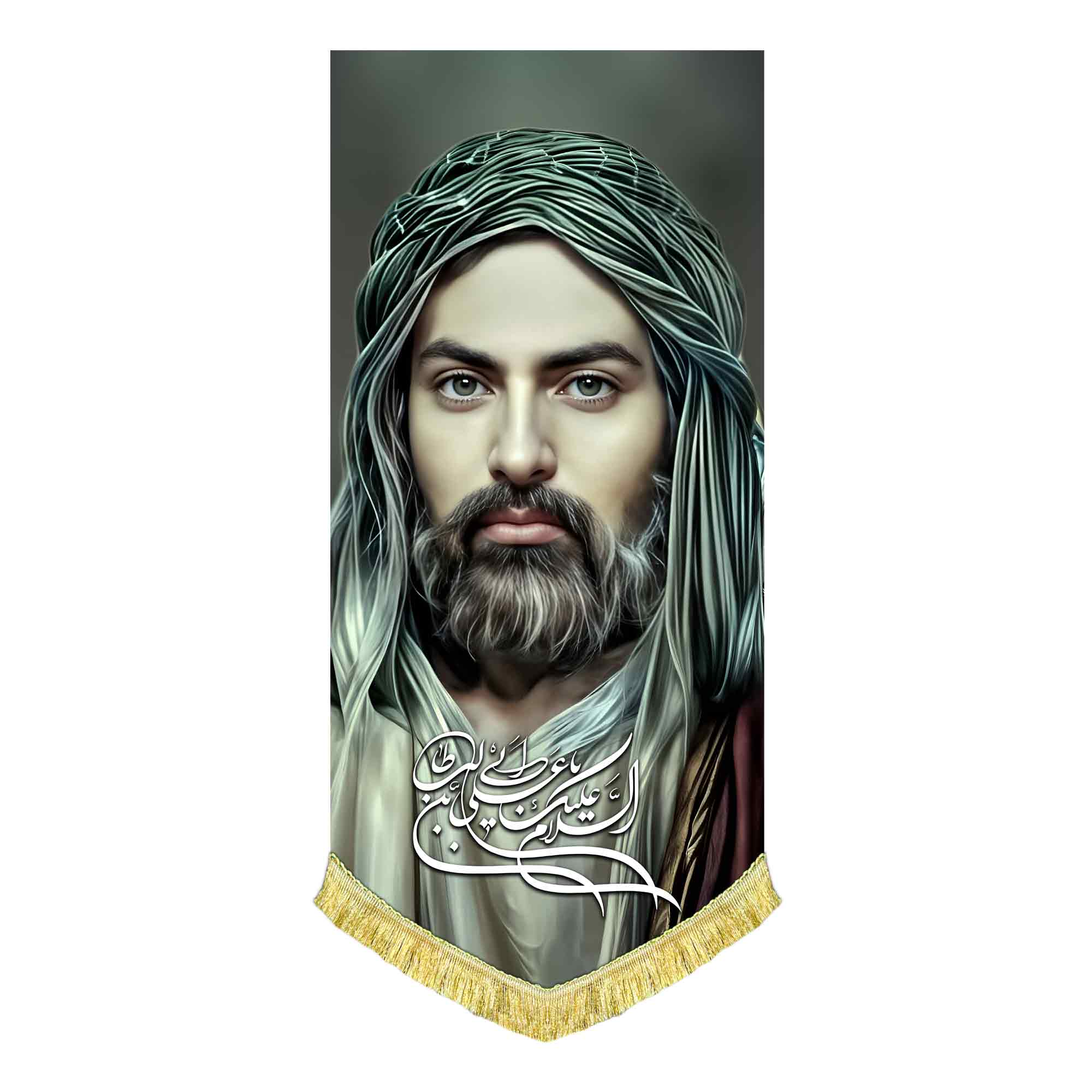 کتیبه مخمل شمایل امام علی (ع)