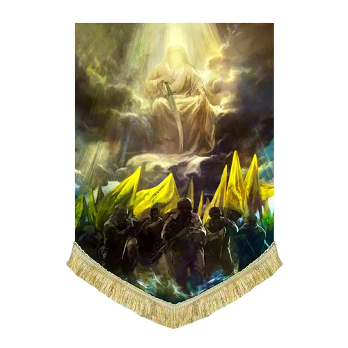 کتیبه مخمل نقاشی حزب الله لبنان و امیرالمومنین علی (ع)
