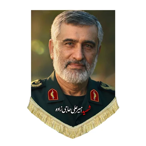 کتیبه مخمل تصویر شهید امیر علی حاجی زاده