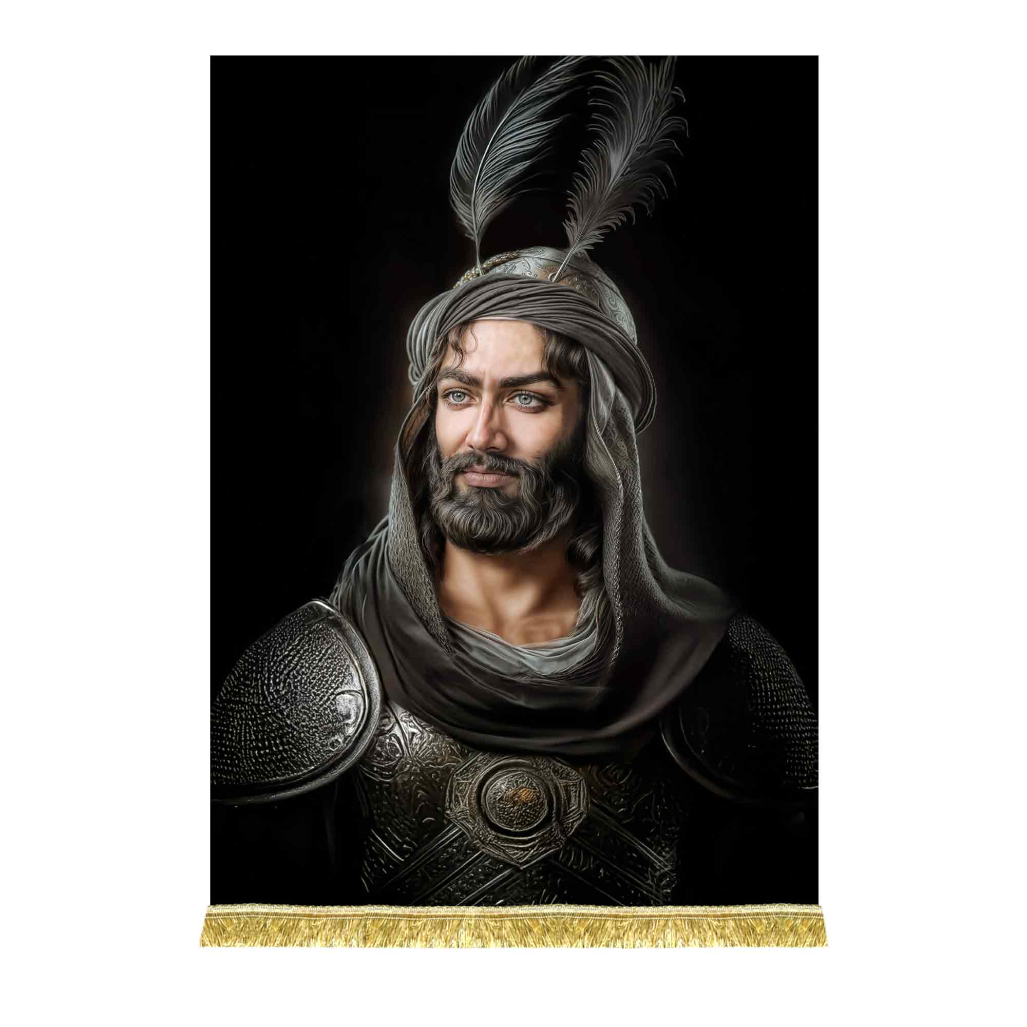 کتیبه مخمل شمایل حضرت عباس