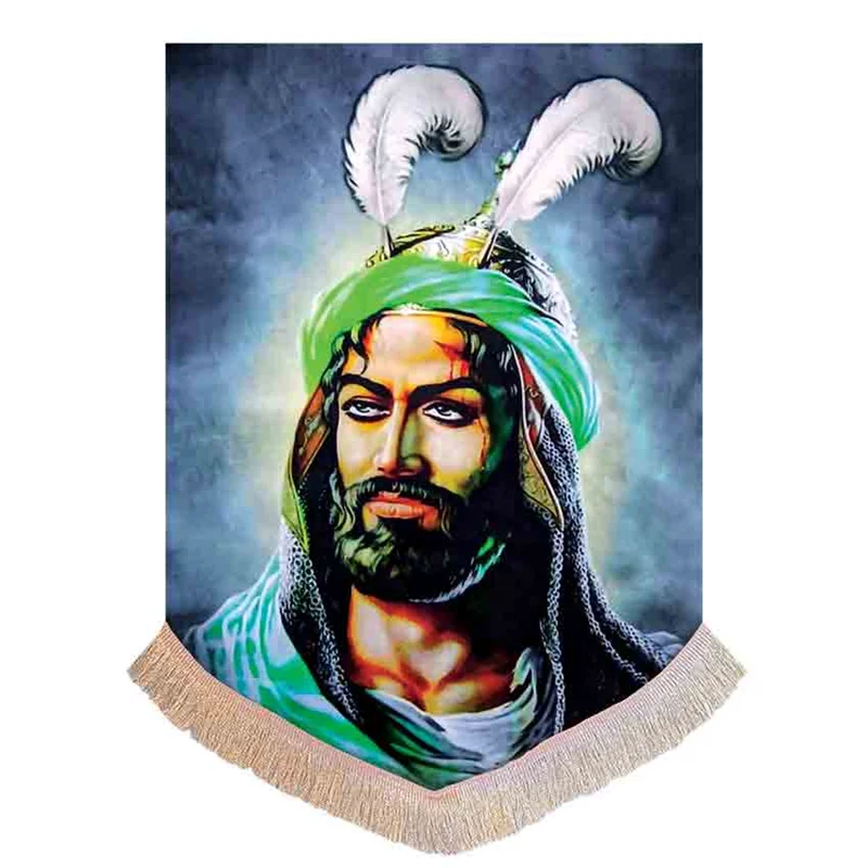 پرچم مخمل تمثال حضرت عباس (ع)