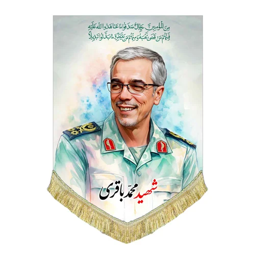 کتیبه مخمل تصویر شهید محمد باقری
