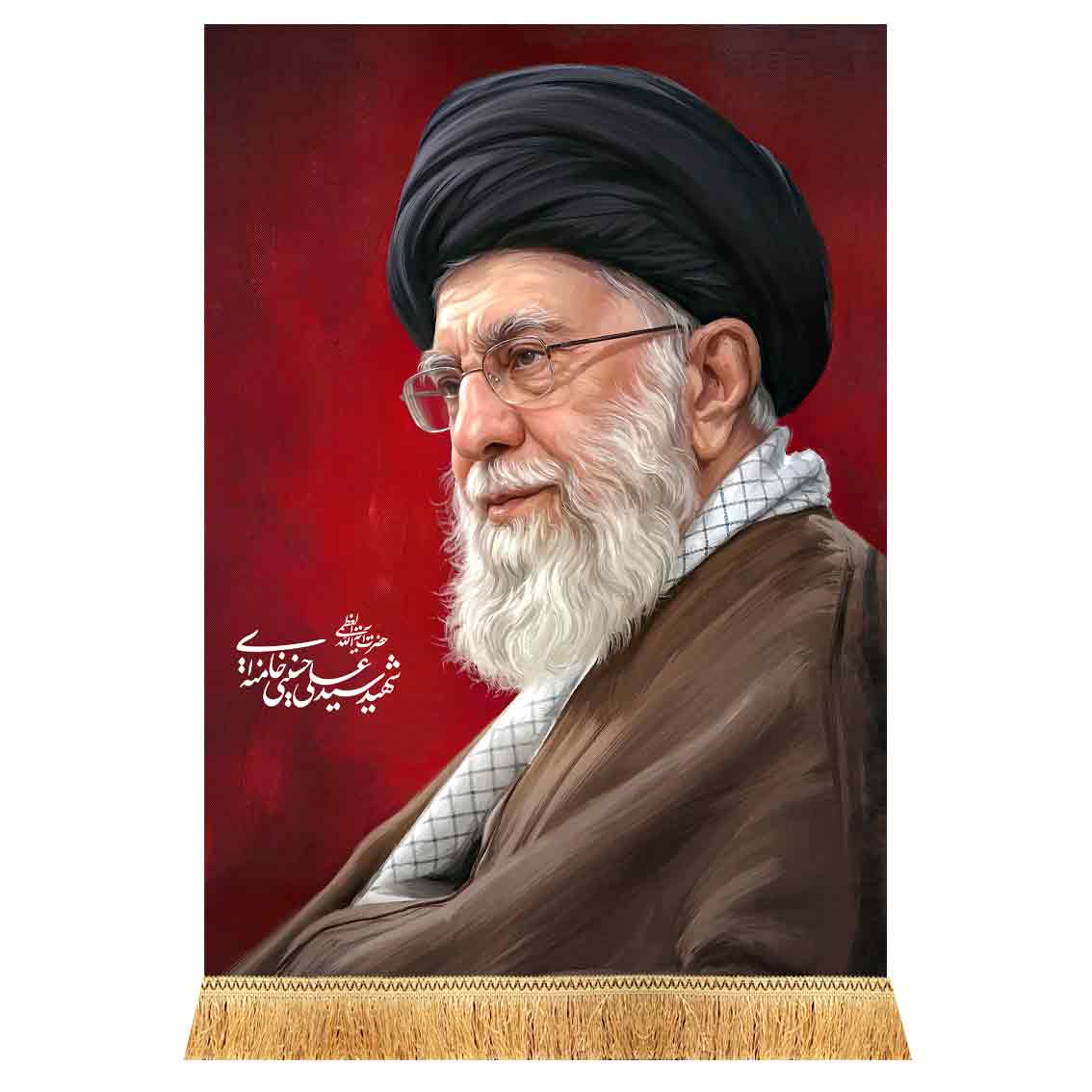 دکور مخمل آویز امام سید علی حسینی خامنه ای