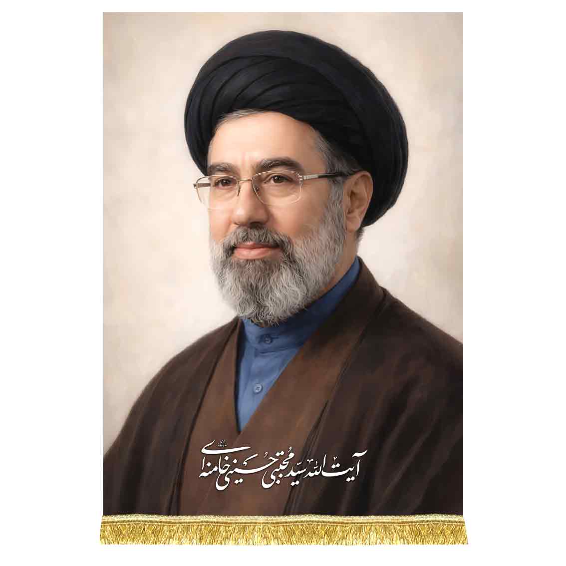 کتیبه عمودی تمثال امام مجتبی خامنه ای