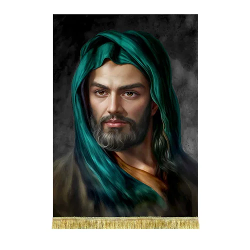 کتیبه مخمل شمایل امام حسین (ع)