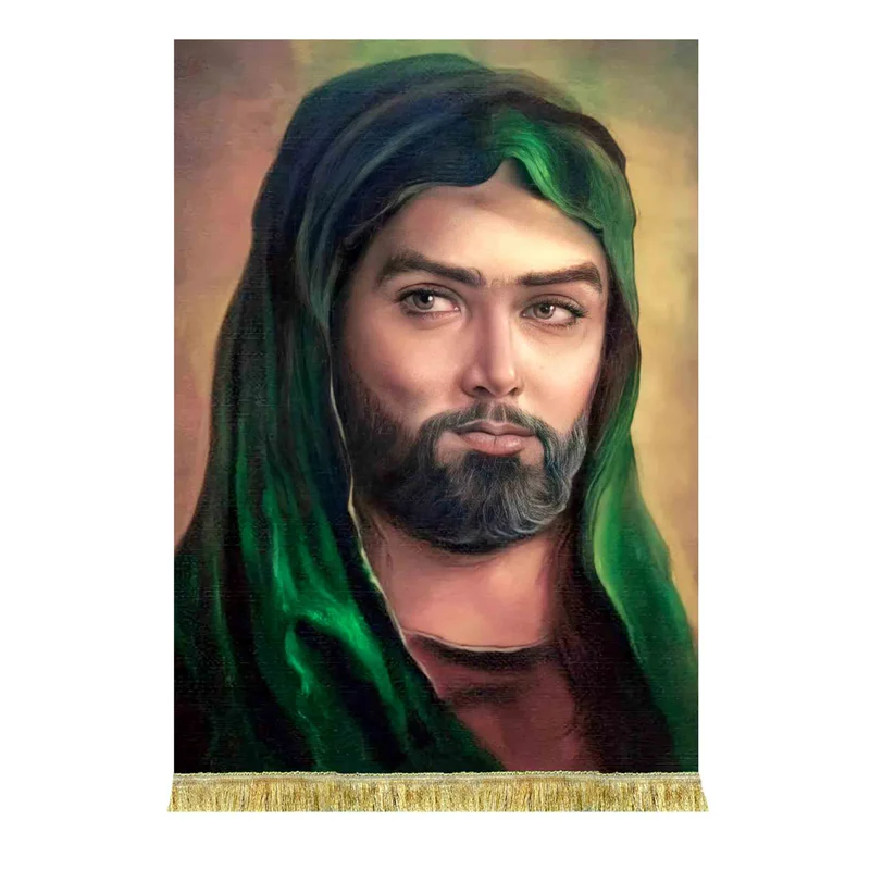 کتیبه مخمل تمثال امام حسین (ع)