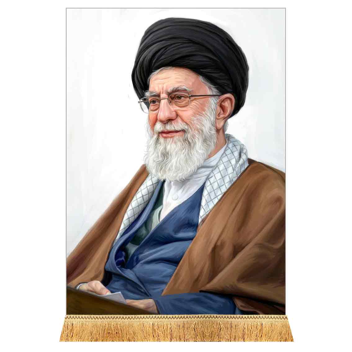 کتیبه مخمل تمثال حضرت امام خامنه ای