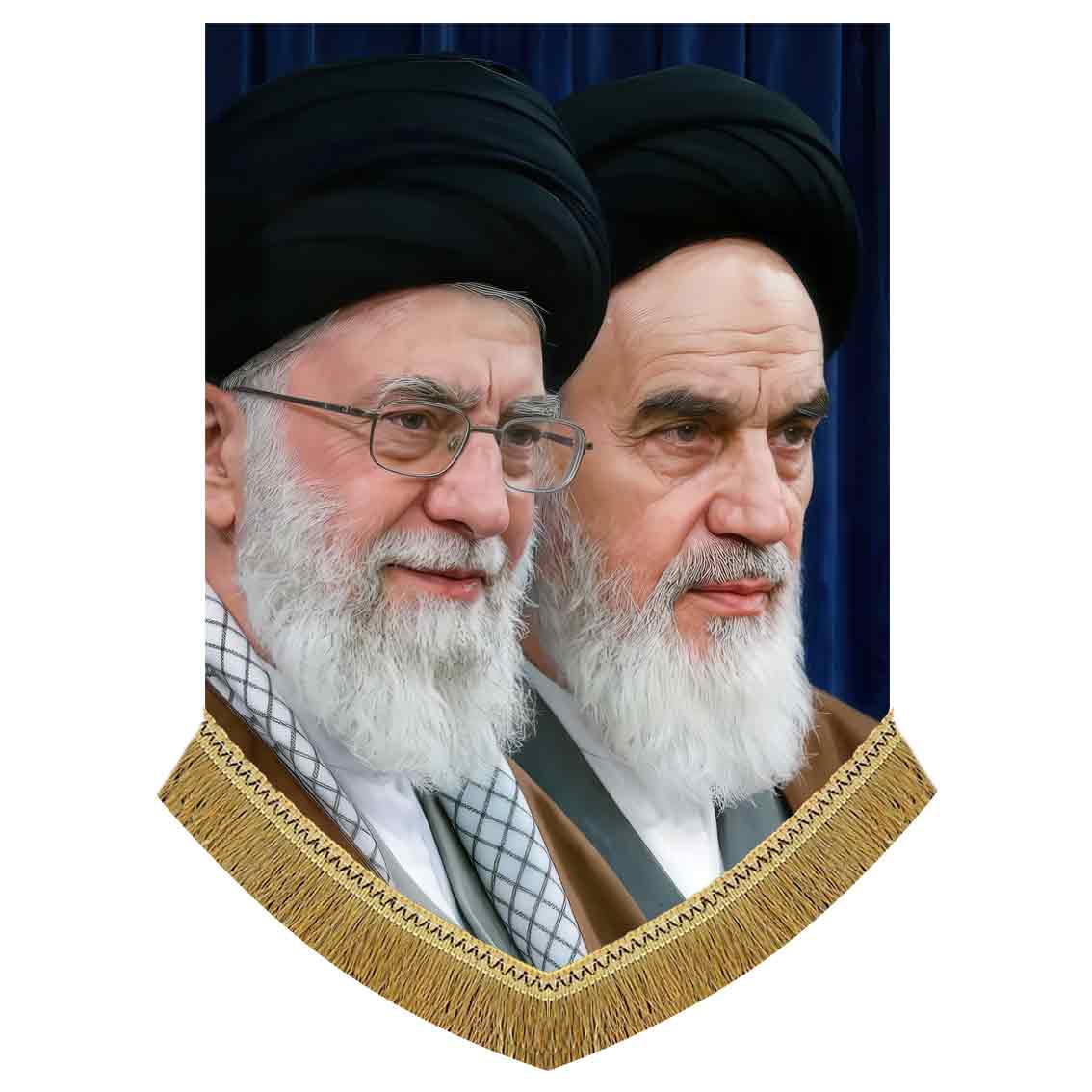 دکور تمثال رهبر شهید امام خامنه ای و امام خمینی