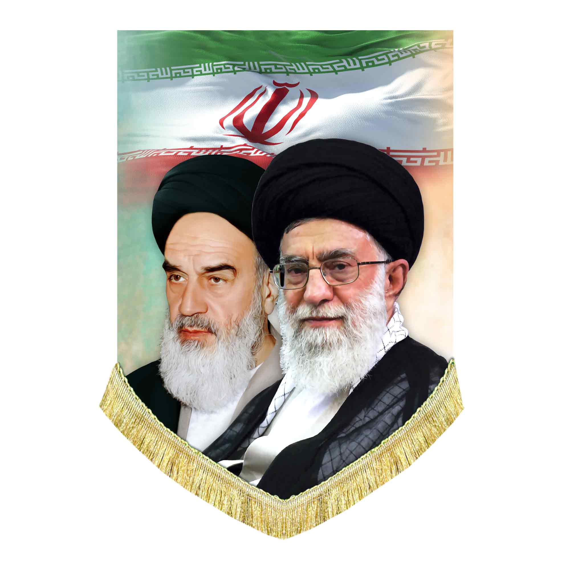 کتیبه مخمل امام خمینی و آیت الله خامنه ای