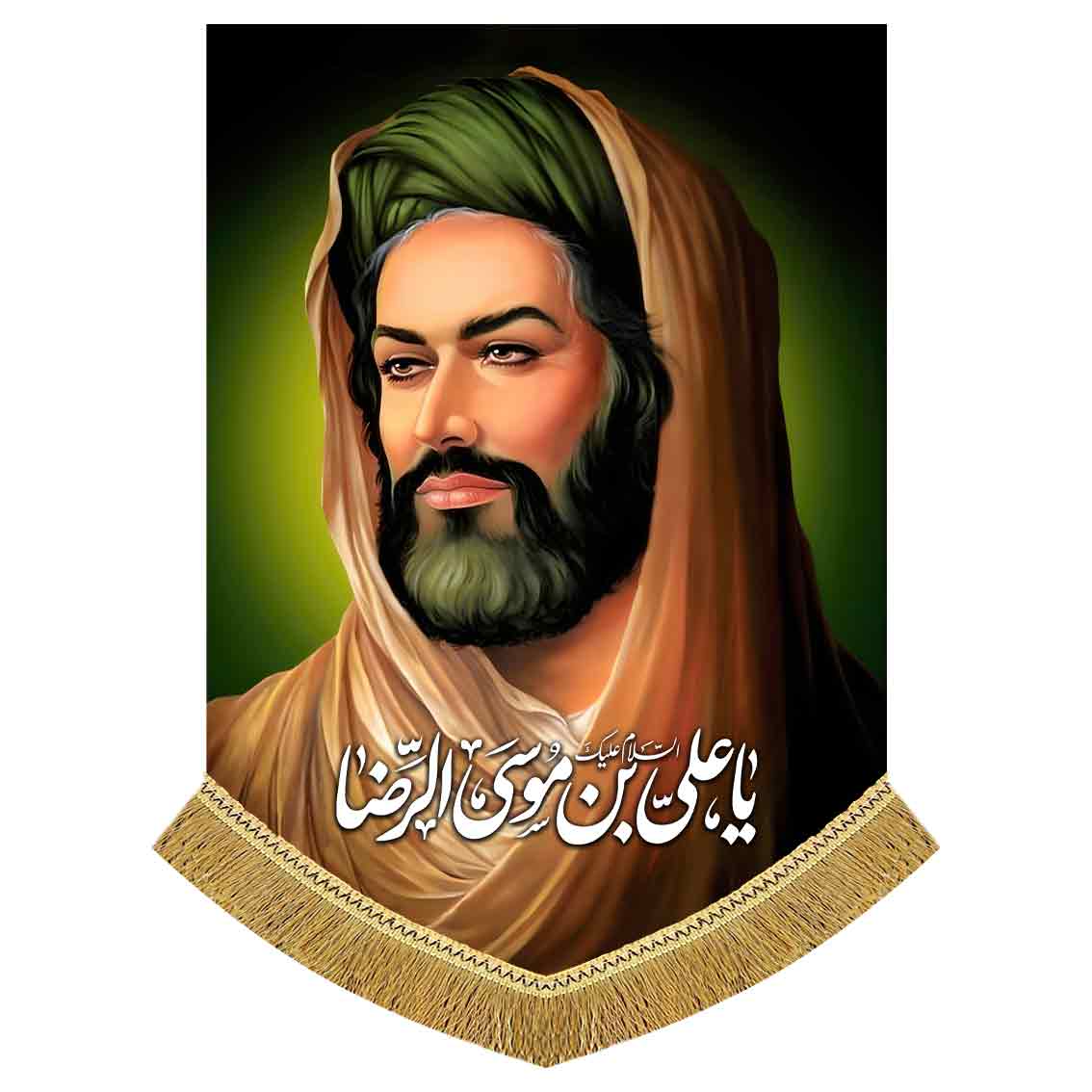 دکور مخمل تمثال امام رضا (ع)