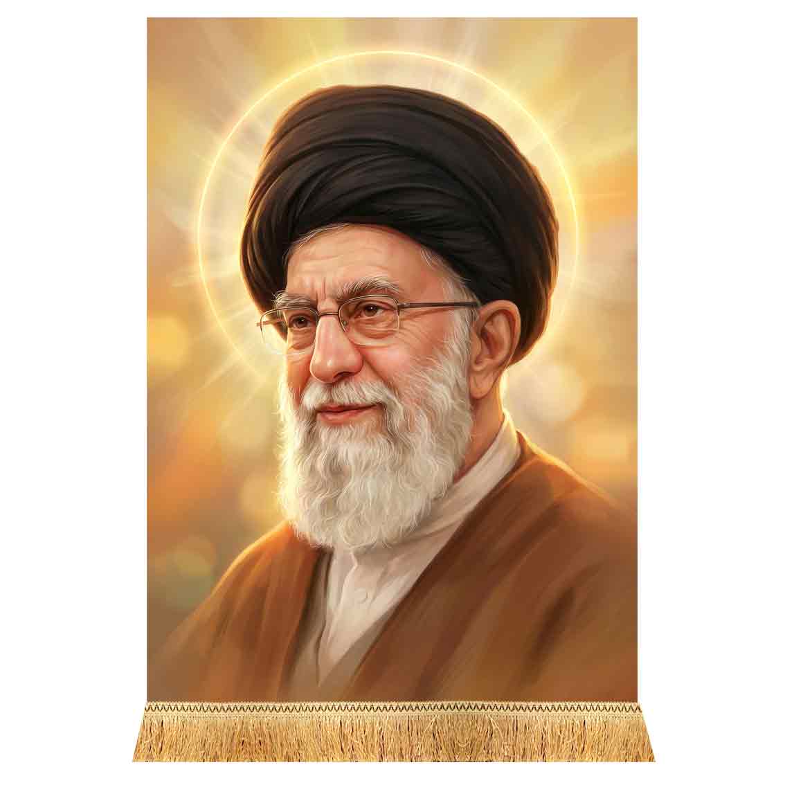 دکور مخمل آویز رهبر شهید سید علی خامنه ای