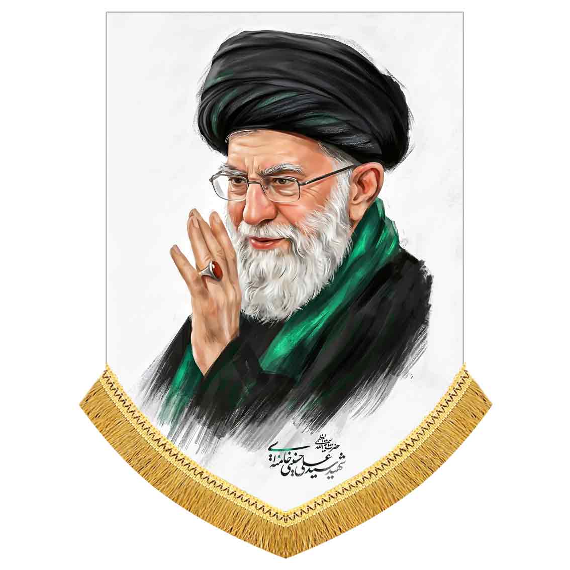 کتیبه مخمل رهبر شهید آیت الله خامنه ای