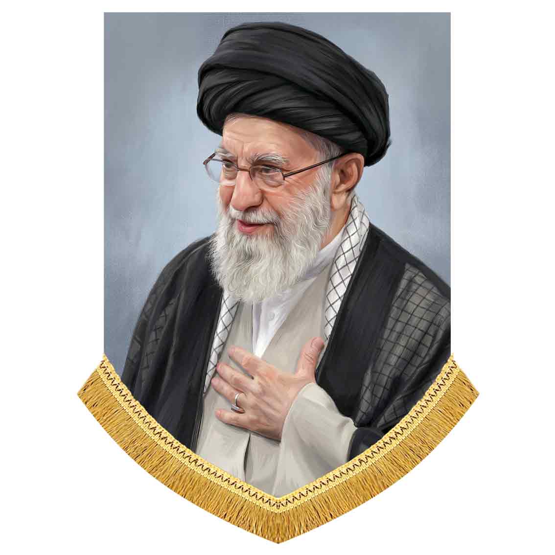 کتیبه مخمل آویز حضرت آیت الله العظمی سید علی خامنه ای