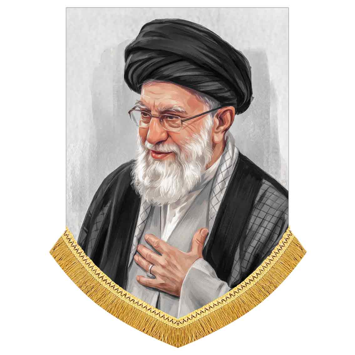کتیبه مخمل شهید آیت الله خامنه ای