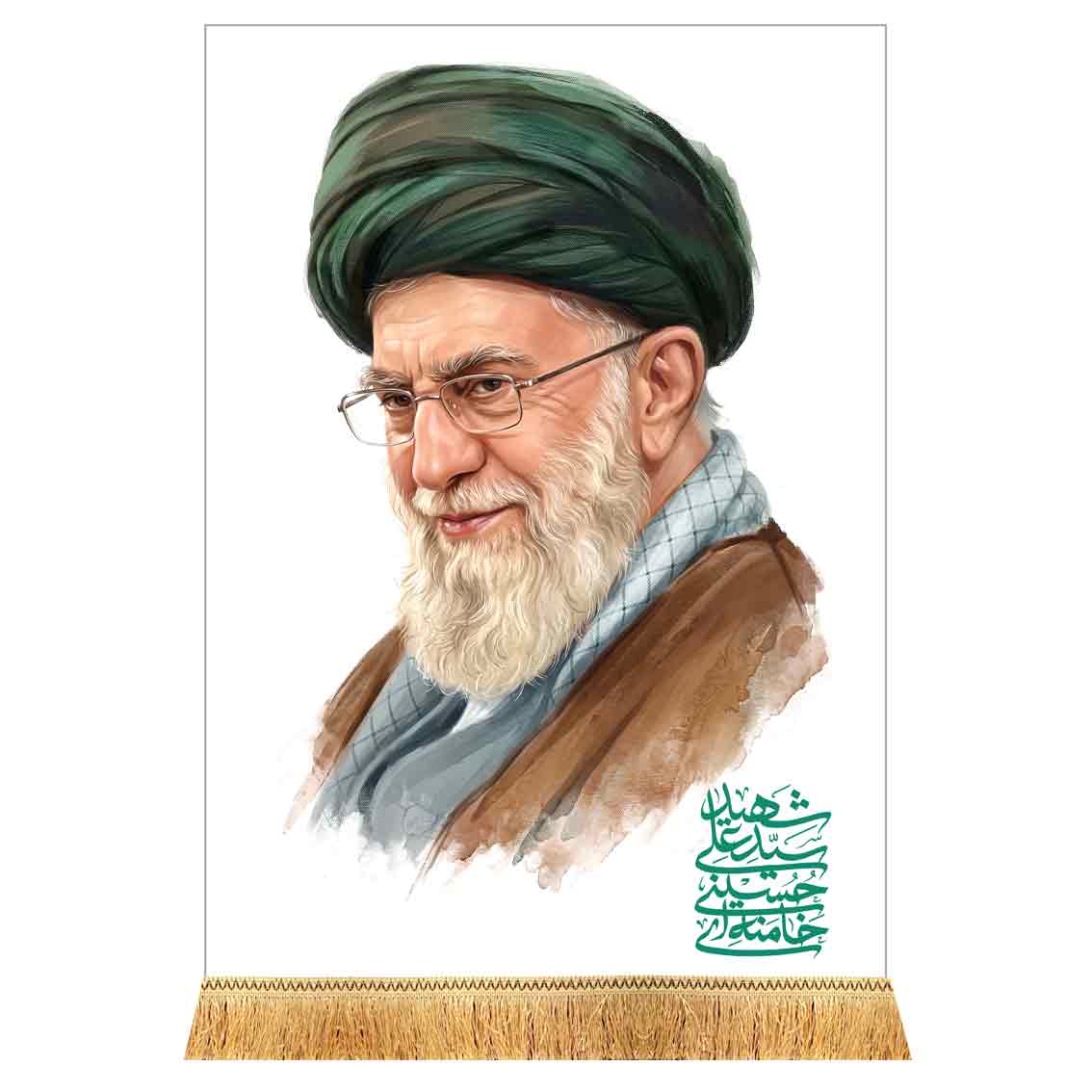 دکور آویز تمثال شهید سید علی حسینی خامنه ای