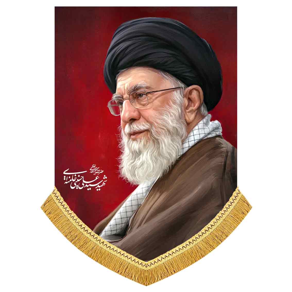 دکور مخمل آویز امام سید علی حسینی خامنه ای