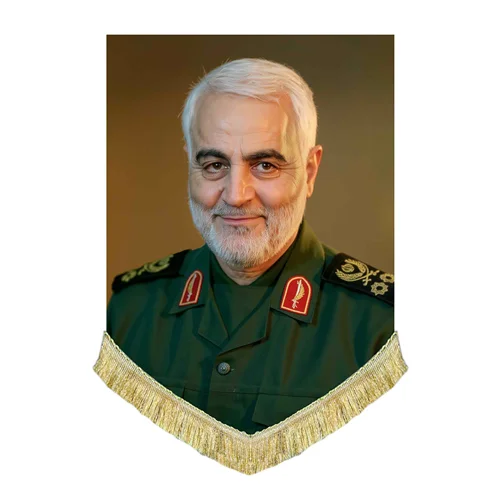 کتیبه مخمل تصویر شهید حاج قاسم سلیمانی