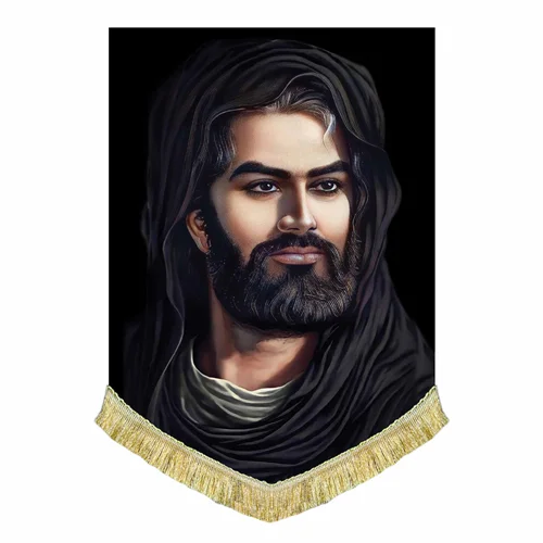 کتیبه مخمل تمثال امام حسین (ع)