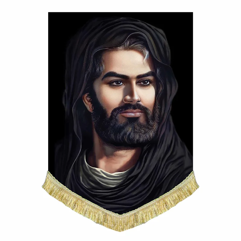 کتیبه مخمل تمثال امام حسین (ع)