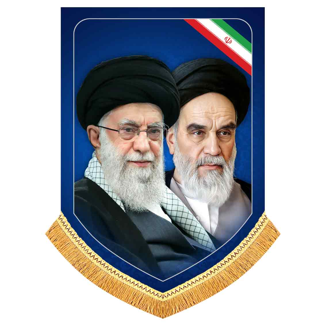 دکور مخمل تمثال رهبر شهید و امام خمینی