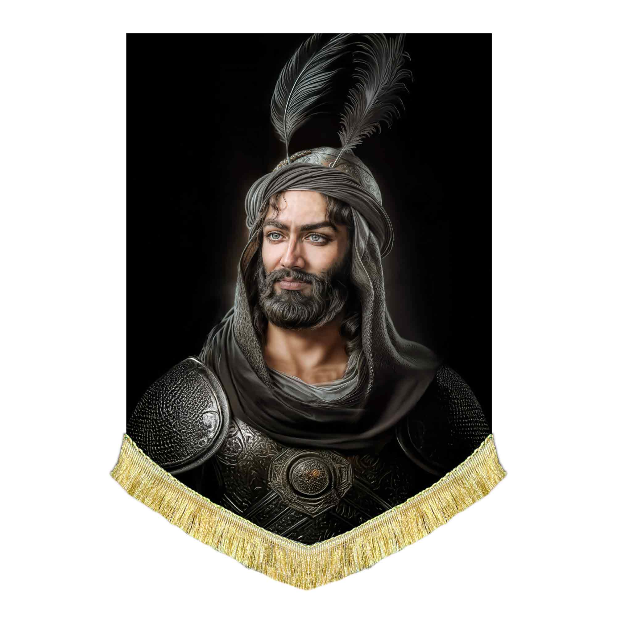 کتیبه مخمل شمایل حضرت عباس