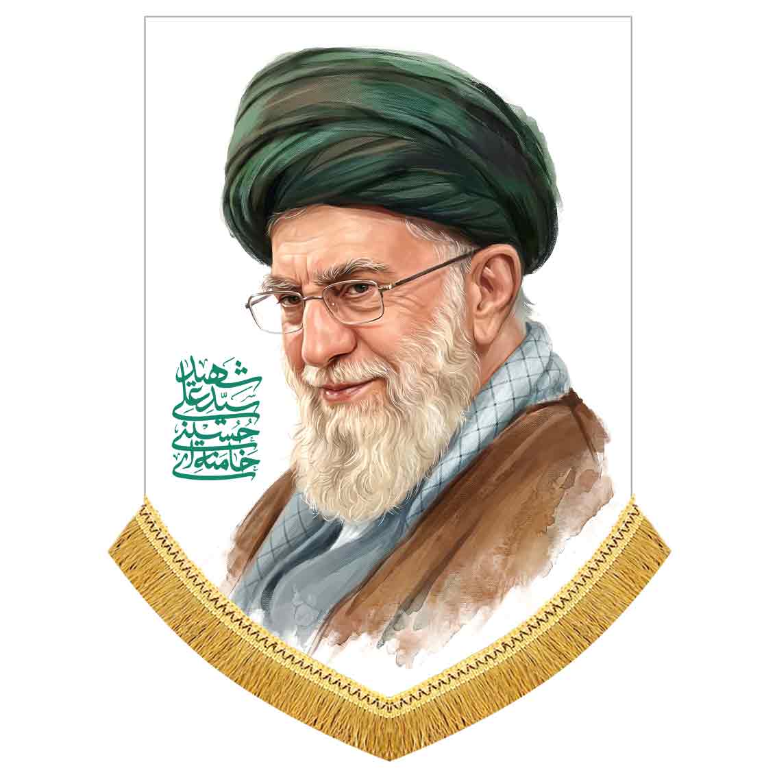 دکور آویز تمثال شهید سید علی حسینی خامنه ای